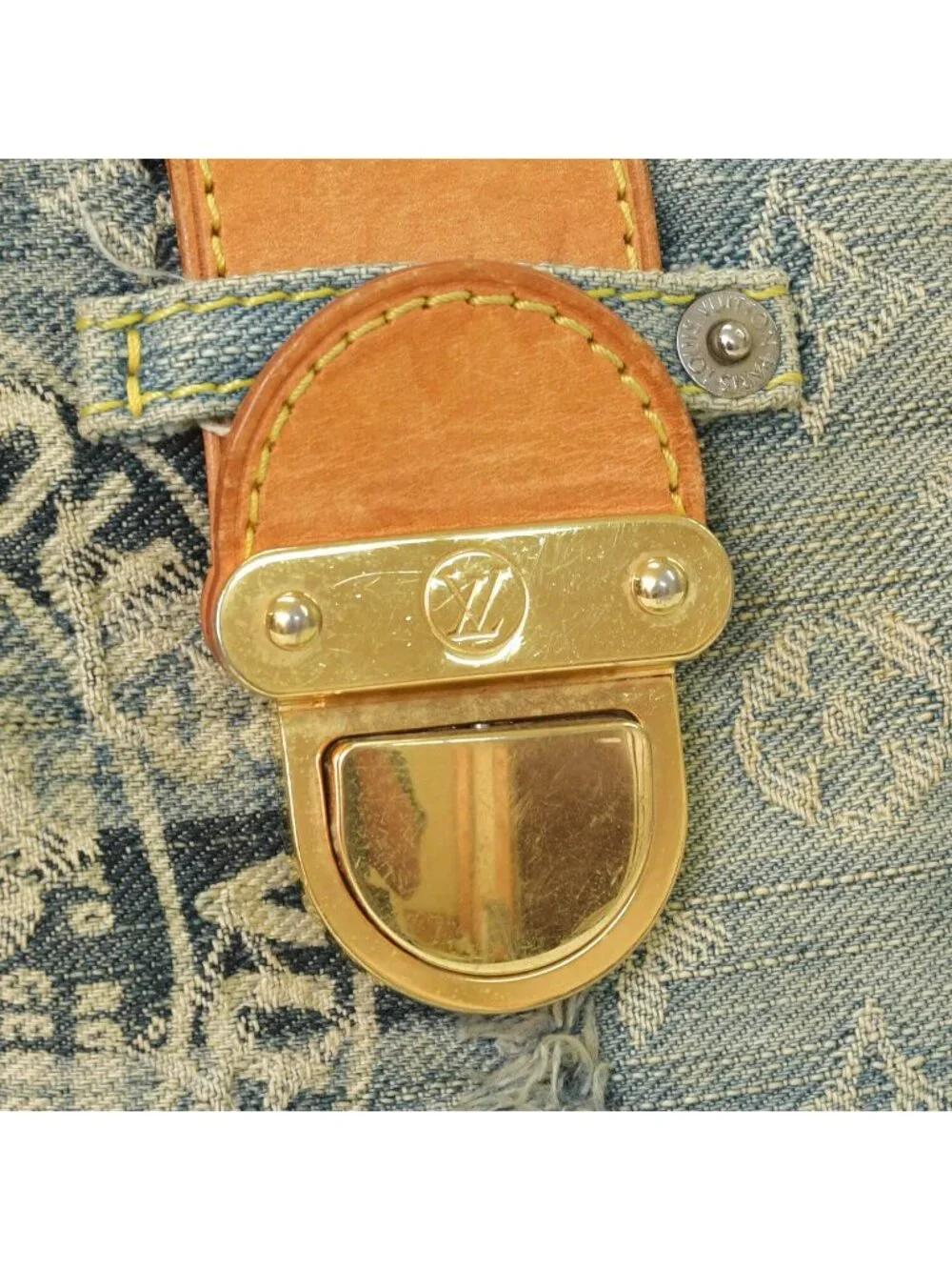 Louis Vuitton Patchwork Posty Messenger Bag Monogram Denim